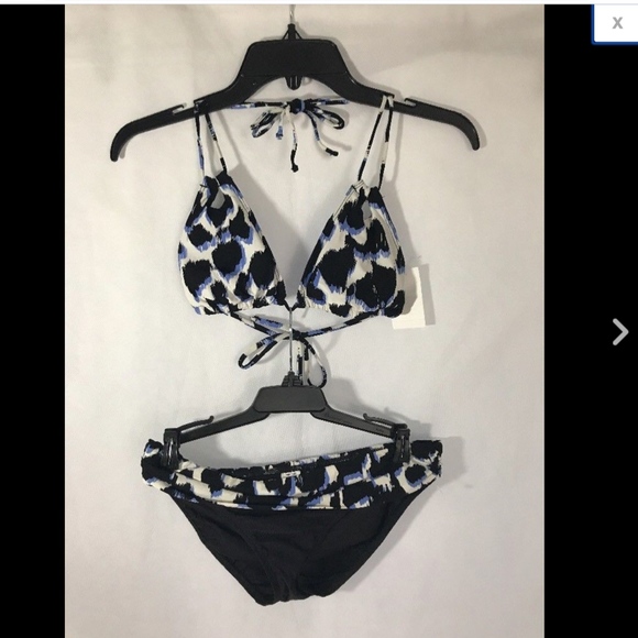 NEW 2PC La Blanca 'The Shadow'‎ Triangle Top + Bikini Bottom [SZ 6 ] - Picture 2 of 10